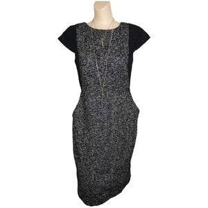 J.Crew Business causal wool/lace blend midi dress